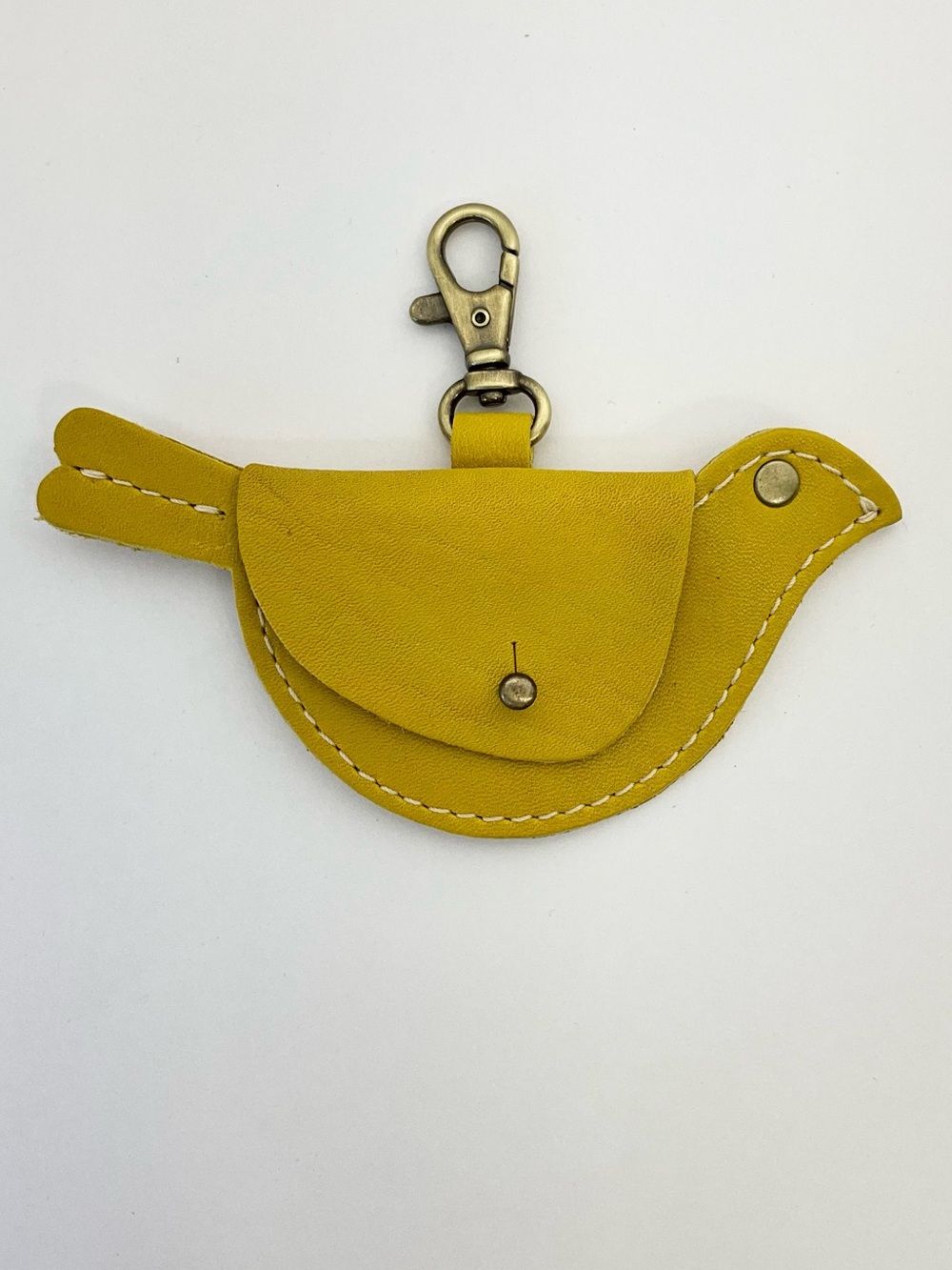 Portland Leather Mockingbird Pouch in Yellow-NEW